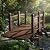 WISLAS 5FT Wooden Garden Bridge with Handrails, Decorative Landscape Footbridge for Yard, Pond, Farm or Creek - Rust-Resistant Cedar Construction, Easy Assembly & 500LB Capacity