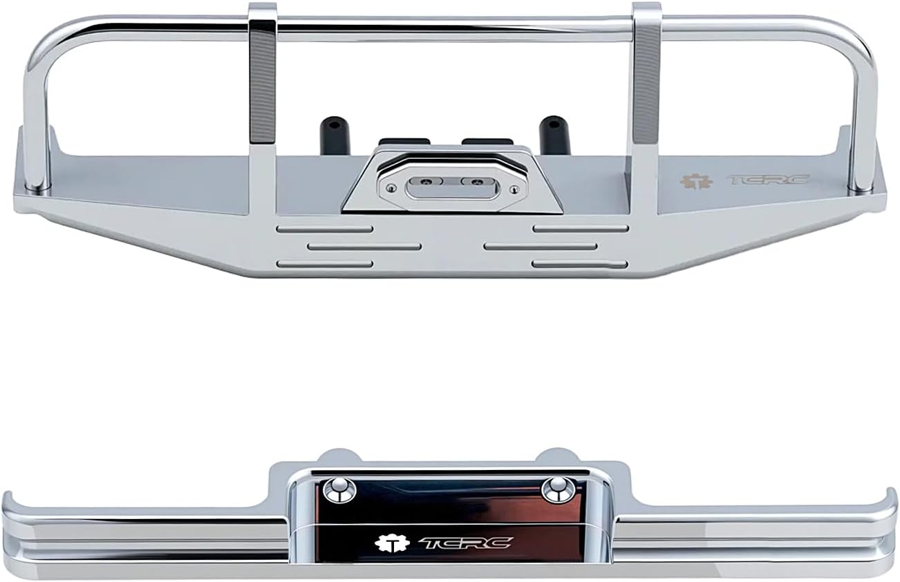 Aluminum Front and Rear Bumpers Set for 1/18 HPI Venture18 Upgrade Parts,Chrome