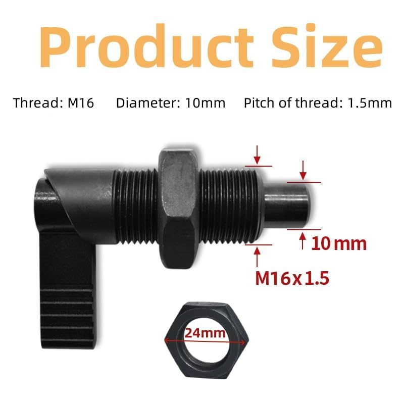 Quick Release Plunger, Spring Loaded Latch Pin Indexing Plunger with Lock Nut Versatile Spring Tool for Vending Machines,Rolling Toolbox, Storage Units & Tight Spaces (M16×10mm)