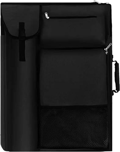 Portafolio de arte 19 x 25, estuche portafolio de dibujo con mochila para artista, carpeta de portafolio para ilustraciones, tablero de lienzo