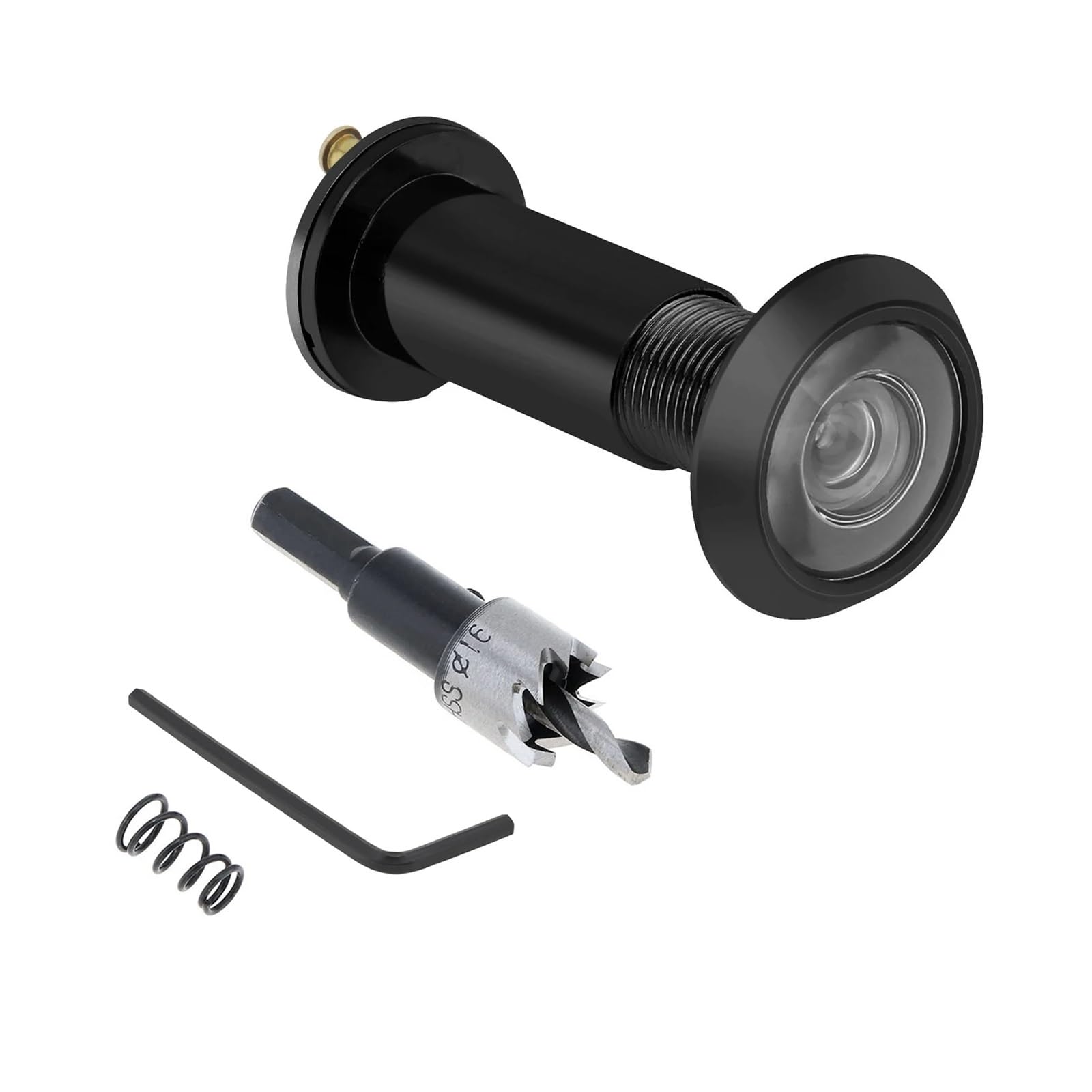 Gwyzax One Color Peep Holes For Door 2Set 16Mm 200 Degree Door Viewer Peephole Hd Optical Glass Lens Security Peek Peep Holes For Door 1.57Inch - 2.36Inch Thickness