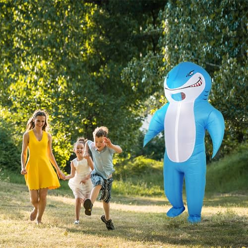 M MH ZONE Halloween Inflatable Shark Costume for Kids