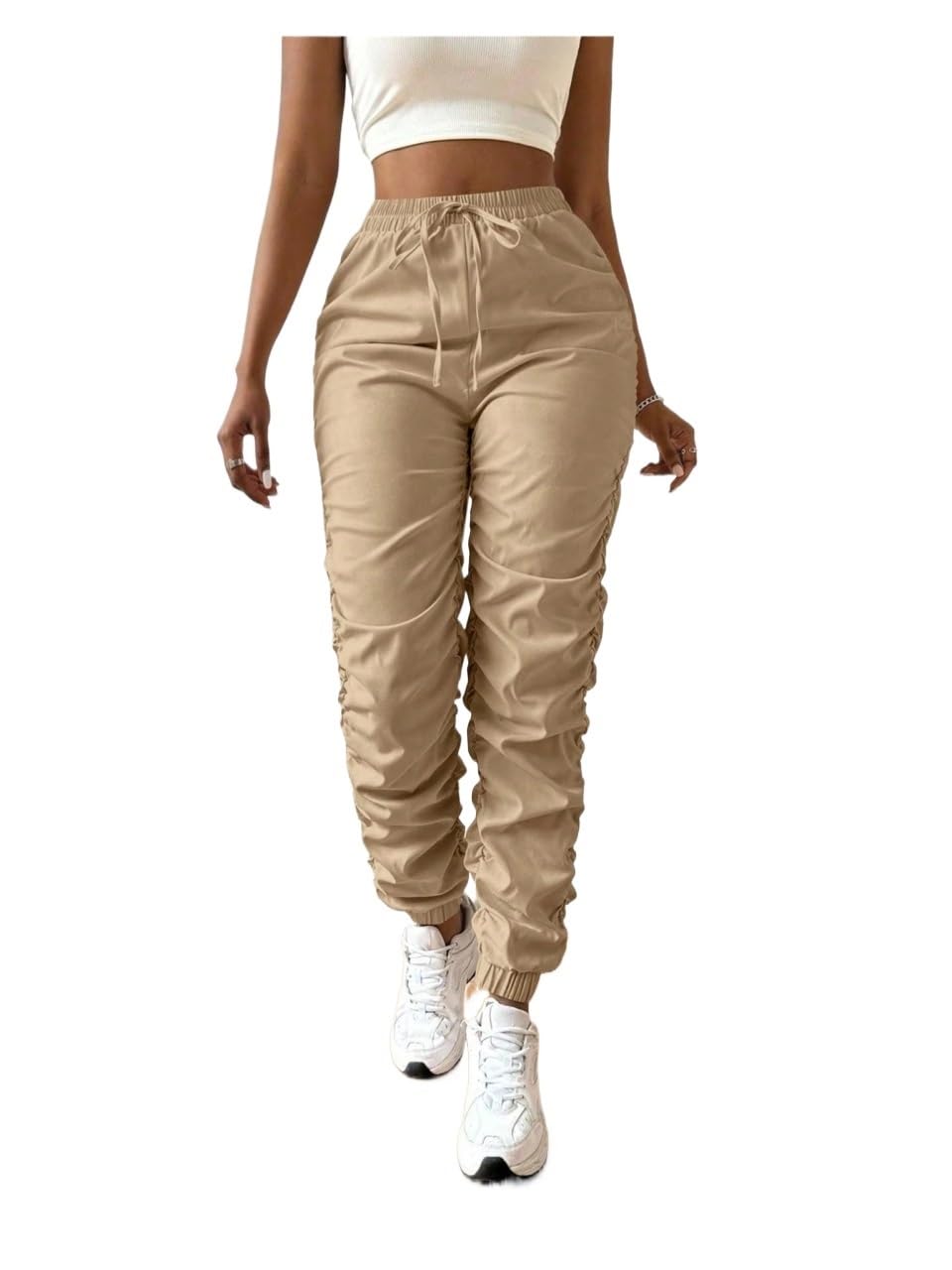 Women Casual Pleated Pants Work Pants