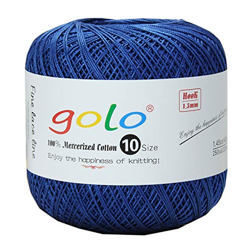 Image of golo Crochet Thread Size 10 Cotton Yarn for Tatting Lace Thread 610