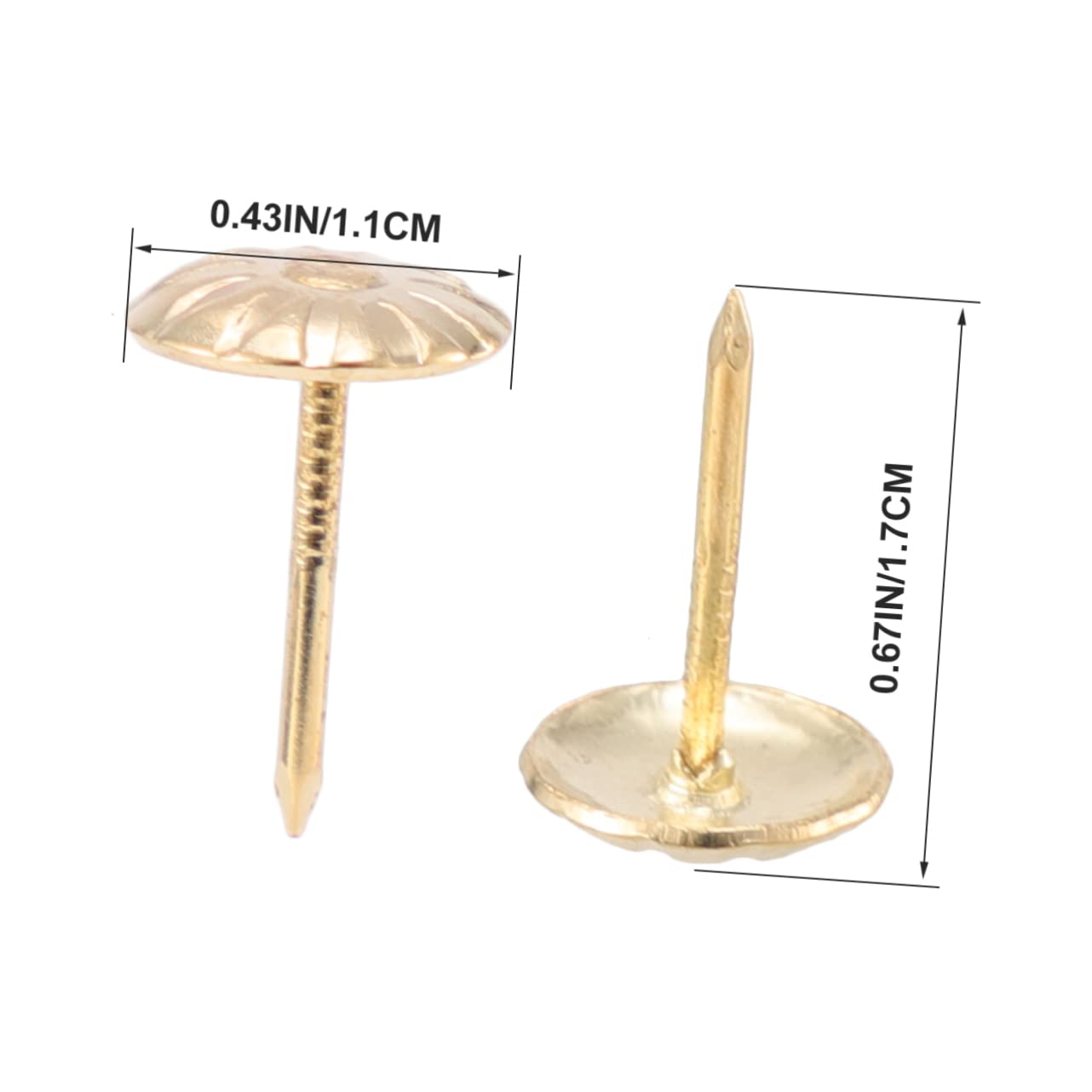 Gogogmee 500Pcs Antique Sofa Nails Decorative Furniture Tacks for Upholstery Material for DIY Projects and Home Decoration Golden