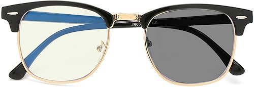 minclTransition Fotocromático Gafas de lectura para hombres mujeres claro gafas de sol lectores UV400 retro remache cuadrado Gafas marco