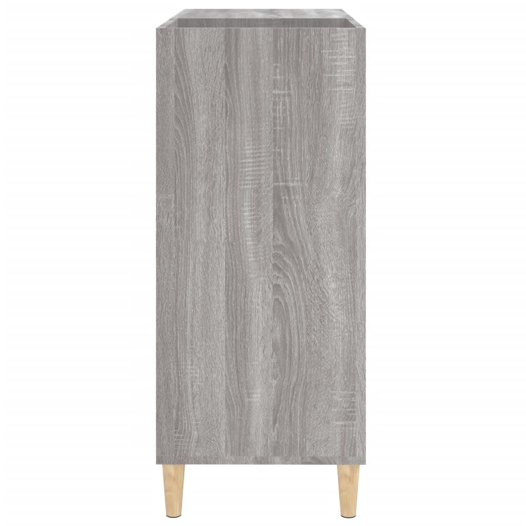 vidaXL Mobile Porta Dischi Grigio Sonoma 84,5x38x89 Legno Multistrato