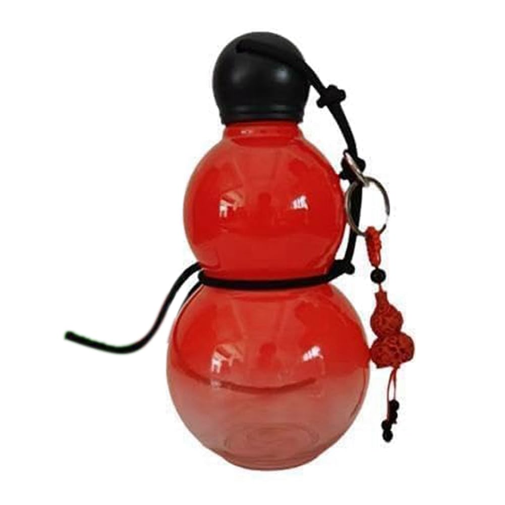 Osmond Chinese Retro-Inspired Gourd Water Bottle 800ML Gourd Water Bottle Gourd Sports Water Bottle Large Capacity Water Bottle Large Capacity Flask Jug Drinking Gourd for Black Myth Game Fan Red
