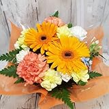 お祝用 お任せ アレンジメント 2番 生花 色合いをお選び下さい。【インボイス登録済み】 (お祝い明るいオレンジホワイト系)