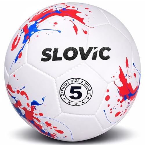 Image of SLOVIC Professional Football for Kids [Size-5] | Hard Ground Foot-Ball | Ideal for Grass Ground & Artificial Turf | Training Foot Ball | Soccer Ball | Street Football for Men & Women | Gift for Boys