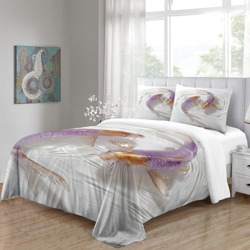 Housse de couette 3D koi pour chambre ado zen - 5