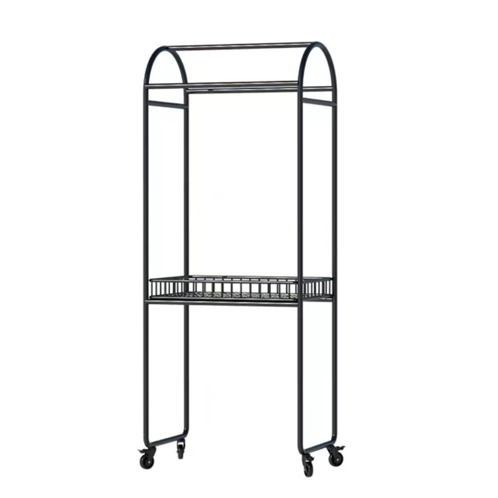 Bathroom Storage Basket, Bathroom Floor Shelf, Household Dirty Laundry Basket, Metal Storage Basket with Pulley