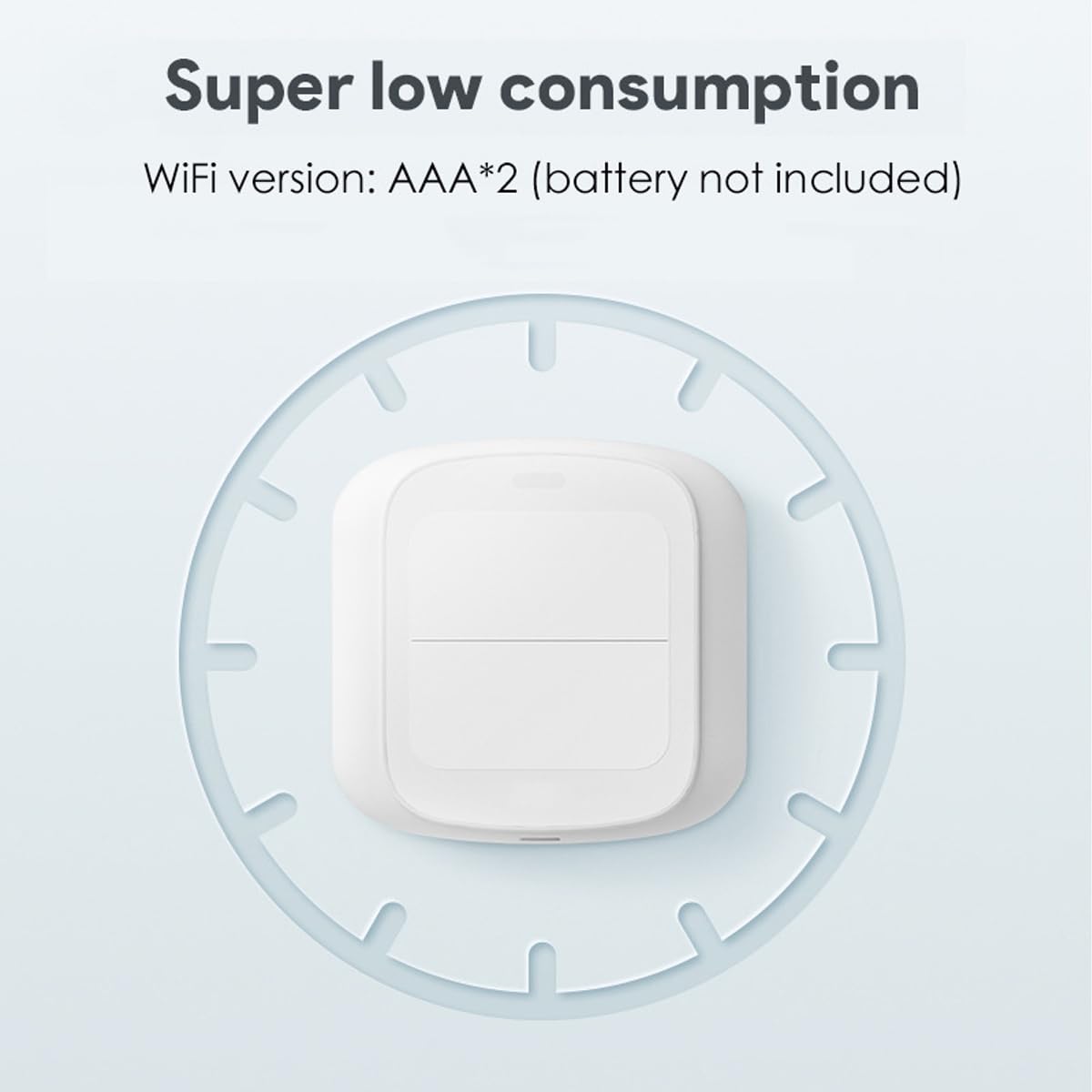 Zigbee Intelligente WiFi-Funk-Schalter,2 Tasten, 3-Wege-Steuerung,Individuell anpassbare Aktionen,Beleuchtungssteuerung,Steuerung mehrerer Geräte über die Smart Life App