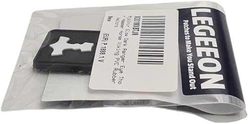 Miniatura 5 de Mjolnir Glow Dark Ranger Eye Thor Hammer - Gancho de goma de PVC vikingo nórdico (negro y blanco resplandor oscuro)