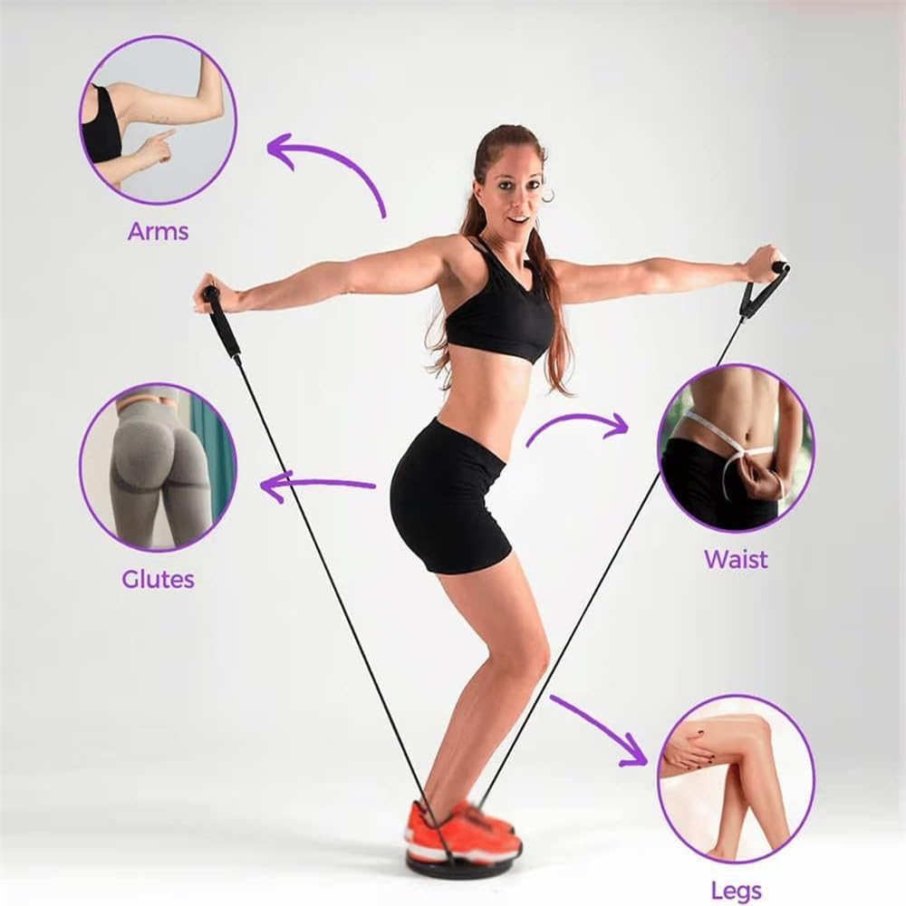 Twist Waist Disc Mit Zugseil – Taillentwister, ABS, 120 Kg Belastbarkeit, Für Bauch- & Beintraining