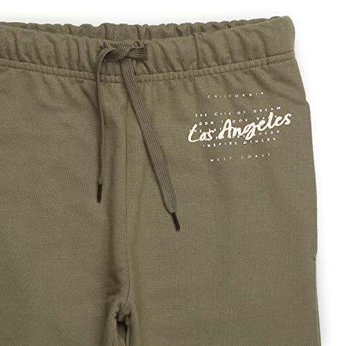 Image of Alan Jones Clothing Girls Mid Rise Pack of 2 Joggers Track Pants | Side Pockets | Elastic Waist with Drawstring | Regular Fit