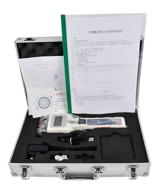 Digital Yarn Tension Meter Tester Fine Wire Tension Measurement Tool Tensionmeter with Tension Range 250 to 2500.0cN 41 Groups Data Storage for Filamentous and Linear Materials