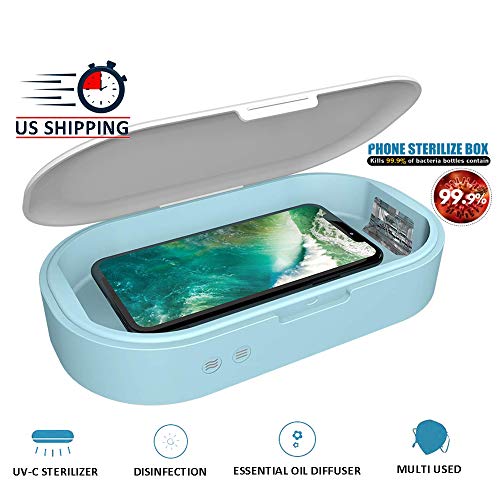 UV Light Sanitizer Cellphone Phone Mask Sterilizer Ultraviolet Disinfector Portable Ultraviolet Aromatherapy Disinfection