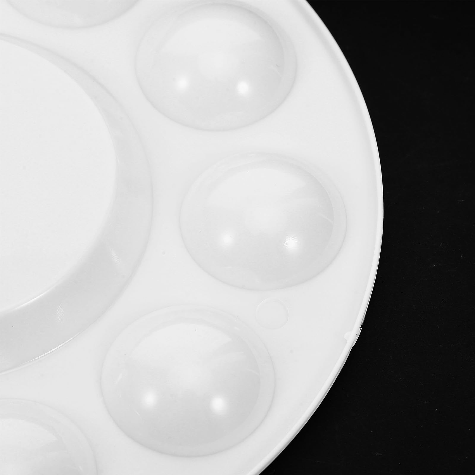 50 Piezas Paleta de Acuarela Redonda de Plástico Blanco para Arte