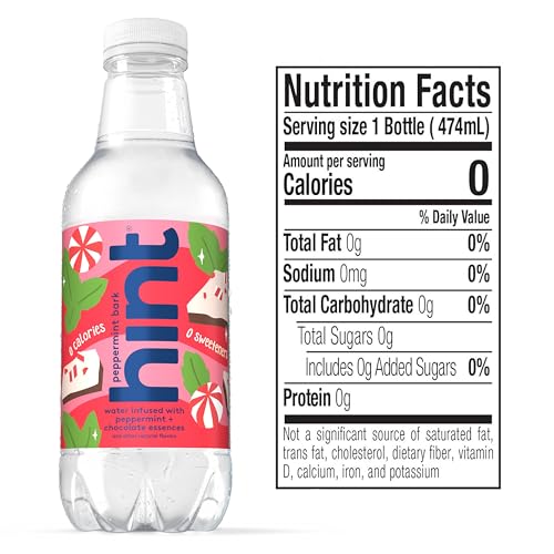 Image of Hint Fruit-Infused Bottled Water, Winter Variety Pack - Sugar Free Flavored Water with Zero Calories, Naturally Flavored, and No Artificial Sweeteners - 16 Fl Oz (Pack of 12)