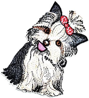 Parche para planchar de raza de perro Shih Tzu para cachorro, calcomanía de dibujos animados, parche bordado para manualidades, apliques de