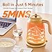 Seehot® 1.7L (57.oz) Electric Kettle with Thermometer, 1200W Large Electric Tea kettle with 304 Stainless Steel,Auto shut off,Hot water kettle Electric for Coffee&Tea-Golden