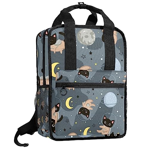 Sac à dos garçons chats ciel multicolore 35.5x26x12 cm