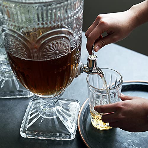 Image of Bellemax Premium Glass Water Jug - 2 LTR, Transparent, Hot Cold Water Pitcher with Glass Lid Water Tank, Iced Tea, Milk and Juice Beverage Carafe, Lemon Jug, 2000 ML (Set of 1,TR-08)