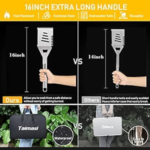 34Pcs Grill Accessories Grilling Gifts for Men, 16 Inches Heavy Duty BBQ Accessories, Stainless Steel Grill Tools with Thermometer, Grill Mats for Backyard, BBQ Set for Men Women 34Pcs Grill Accessories Grilling Gifts for Men 16 Inches Heavy Duty BBQ Accessories Stainless Steel Grill Tools with Thermometer Grill Mats for Backyard BBQ Set for Men Women