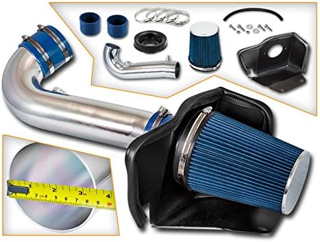 R&L Racing Filtro azul del sistema de admisión de aire frío del escudo térmico para 11-15 Grand Cherokee 5.7L V8