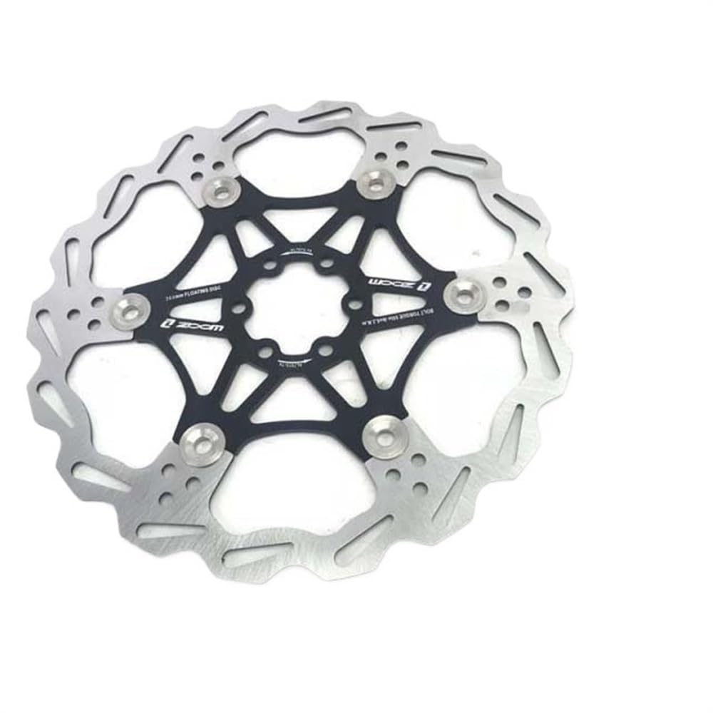 Disco Freno Rotor de Freno de Disco de Bicicleta de montaña Ultraligero 160mm/180mm/203mm Rotor Flotante de disipación de Calor MTB Pastilla de Freno de Disco hidráulico Freno Disco(Black 180MM)