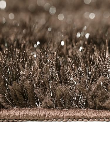 Image of Saral Home Shaggy Modern Carpet (Brown, 45X120 cm)