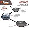 DaTerra Cucina Nonstick 3-Skillet Cookware Set – 9.5" & 13" Fry Pans, 11" Fry Pan with Glass Lid – Induction Compatible, Oven Safe, Nonstick, PTFE & PFOA Free, Ceramic Coating – Made in Italy, Black #3