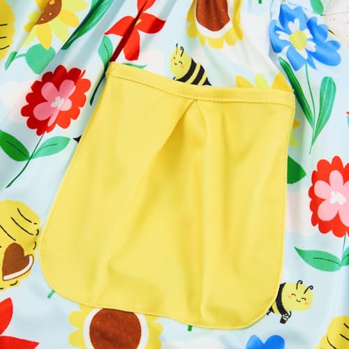 Toddler Girl Dress 2t 3t Sleeveless Summer Sundress with Pocket Cute Colorful Floral Print Midi Swing Dresses — view 4
