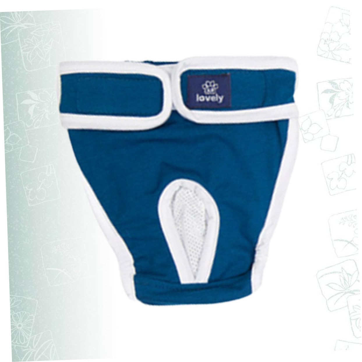 VANZACK Comfortable Blue Cotton Pet Safety Pants for Male Dogs S Washable Absorbent Dog Diapers for Menstruation Protects Carpets Floors from Stains