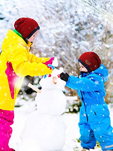 Conjunto infantil de luvas de inverno para crianças, inclui chapéu quente, luvas para todos os dedos