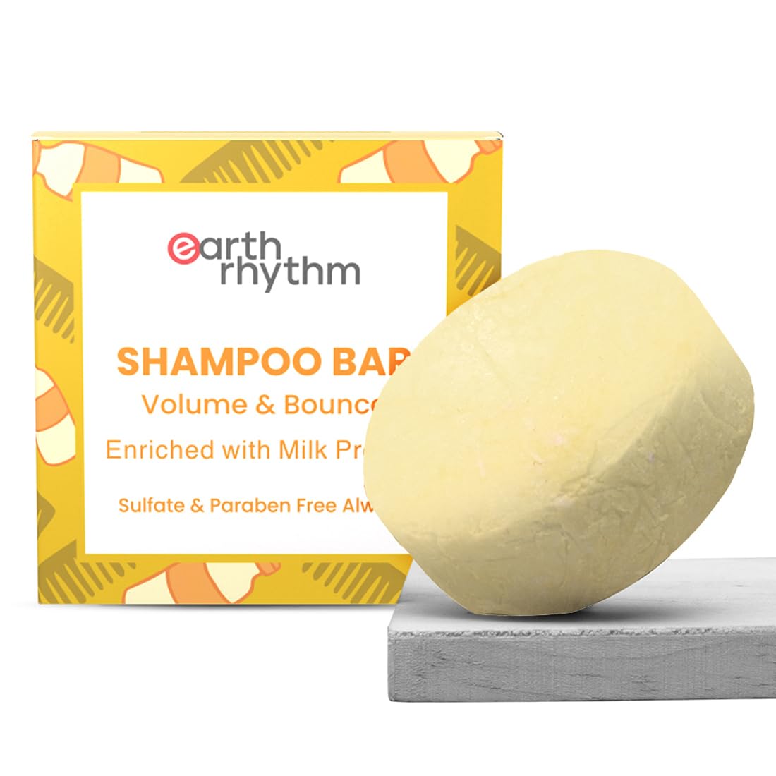 Milk Shampoo Bar, | Gentle on Hair, Daily Use, Sulphate & Paraben Free, Plastic Free 80g (Cardboard)