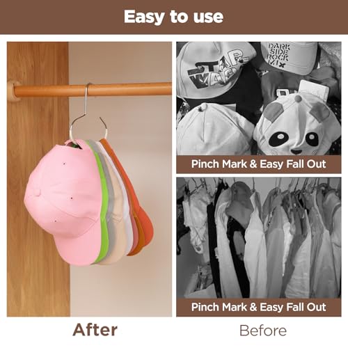 8 Stück Hutbügel für den Schrank, Hutablage, Organizer für Baseballmützen, Mützen, Schals, Gürtel, Krawatten, 8 Stück