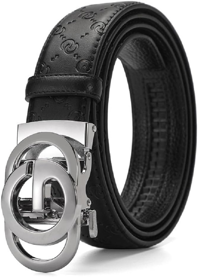 Ratchet Designer Belts for Men Leather Belts with Automatic G Buckle,Mens Belt with Gift Box