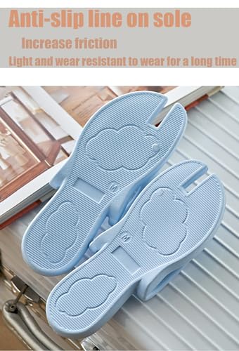 Travel Flip-Flop for Women and Men, Portable Foldable Slippers Soft Comfy Non-Slip Quick Dry House Bathroom Shower Shoes Spa Gym Swimming Sandals Beach4