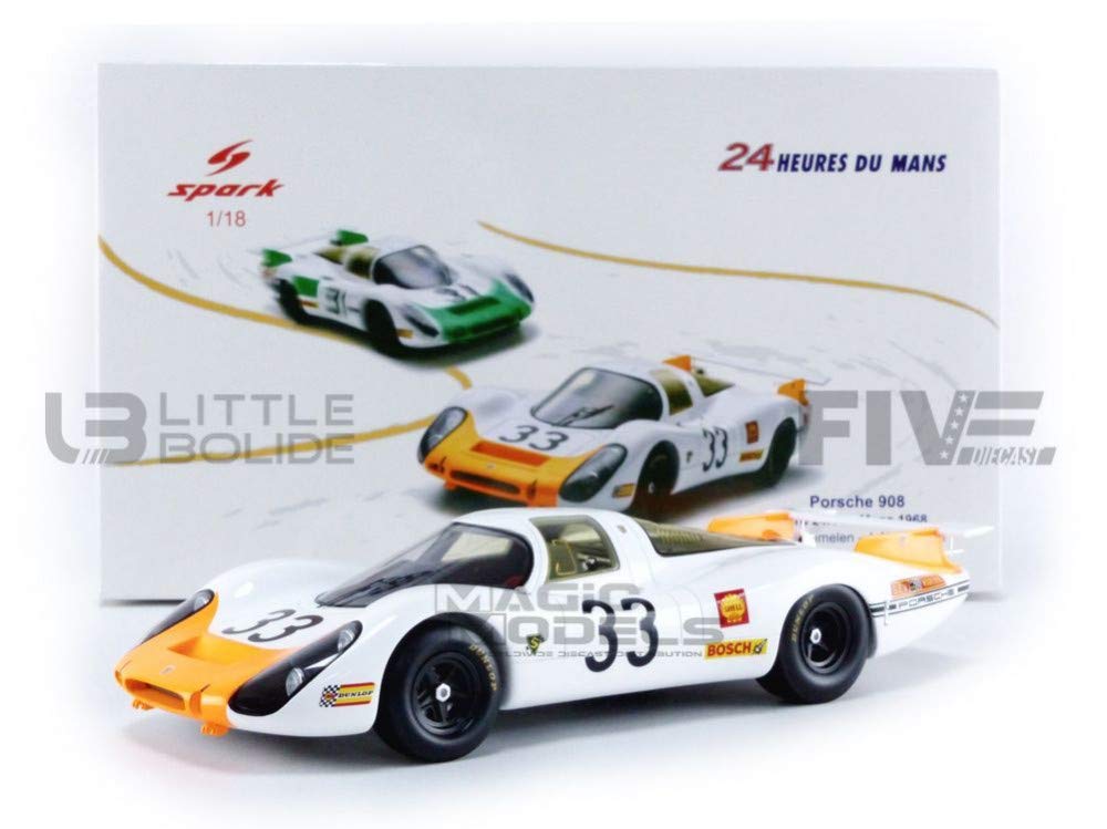 Amazon | ☆ スパーク 1/18 ポルシェ 908/8 1968 ルマン24H 3位 #33 R