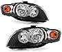ACANII - For [Factory Halogen Model] 2006-2008 Audi A4 S4 Black OE Style Headlights Headlamps Assembly Pair Left+Right