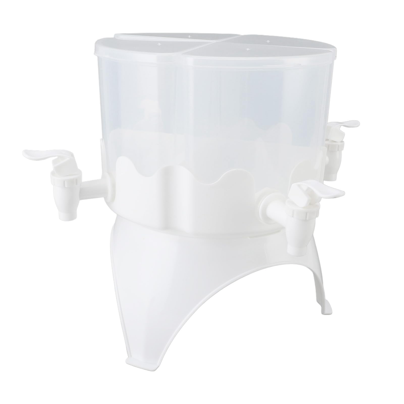 Acouto Dispensador de Bebidas Giratorio de Gran Capacidad con 4 Rejillas – Dispensador de Bebidas de Plástico Desmontable para de Giratorio de con 4 Rejillas de Contenedor