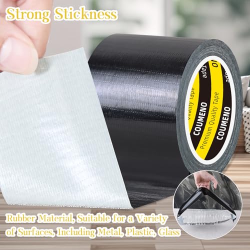 Image of Strong Adhesive Cloth Weather Stripping Tape 2in x 16.4FT Black - Weather Sealing Strip for Sliding Windows /Doors, Draft Blocker & Insulation, Soundproof Dustproof Waterproof Windproof