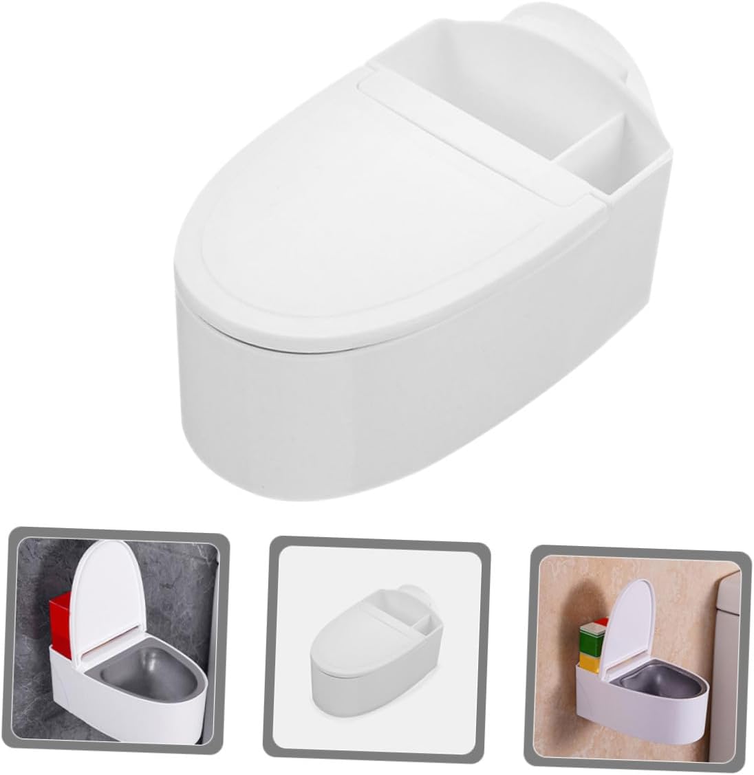 Wall Mounted Ashtray with Lid, Metal Insert 4pcs, Bathroom and Toilet Creative Smoking Ash Trays, Windproof Decorative Home and Outdoor Use