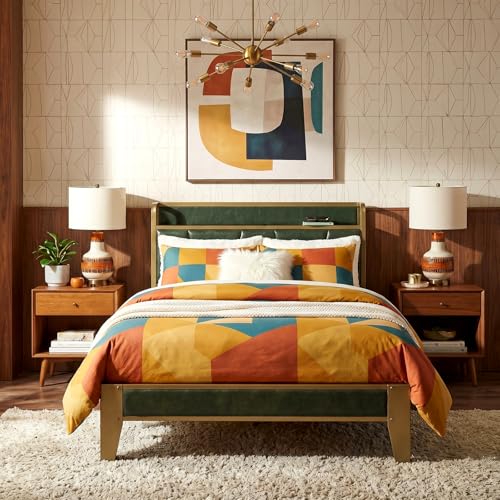 LIKIMIO Twin XL Bed Frame with Storage & Charging
