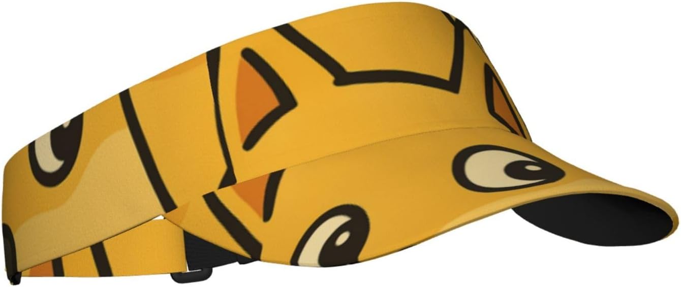 Sports Sun Visor Hats Novelty Emoticon Shiba Inu Dog Golf Cap Black