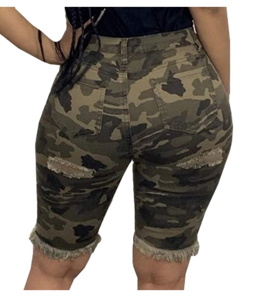 ripped camo shorts