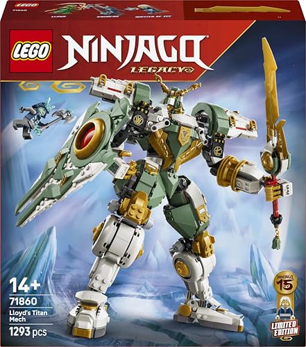 Image of LEGO NINJAGO Lloyd's Titan Mech 15th Anniversary - Action Figure Set - Model Building Kit - 71860