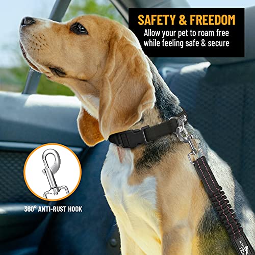 Image of Active Pets Dog Seatbelt, Adjustable Safety Dog Seat Car Harness, Dog Seat Belt for Pets - Durable Dog Seatbelts for Cars - Dog Car Seat Belt for Dogs, Dog seat Belts for Large Dogs, Medium, & Small